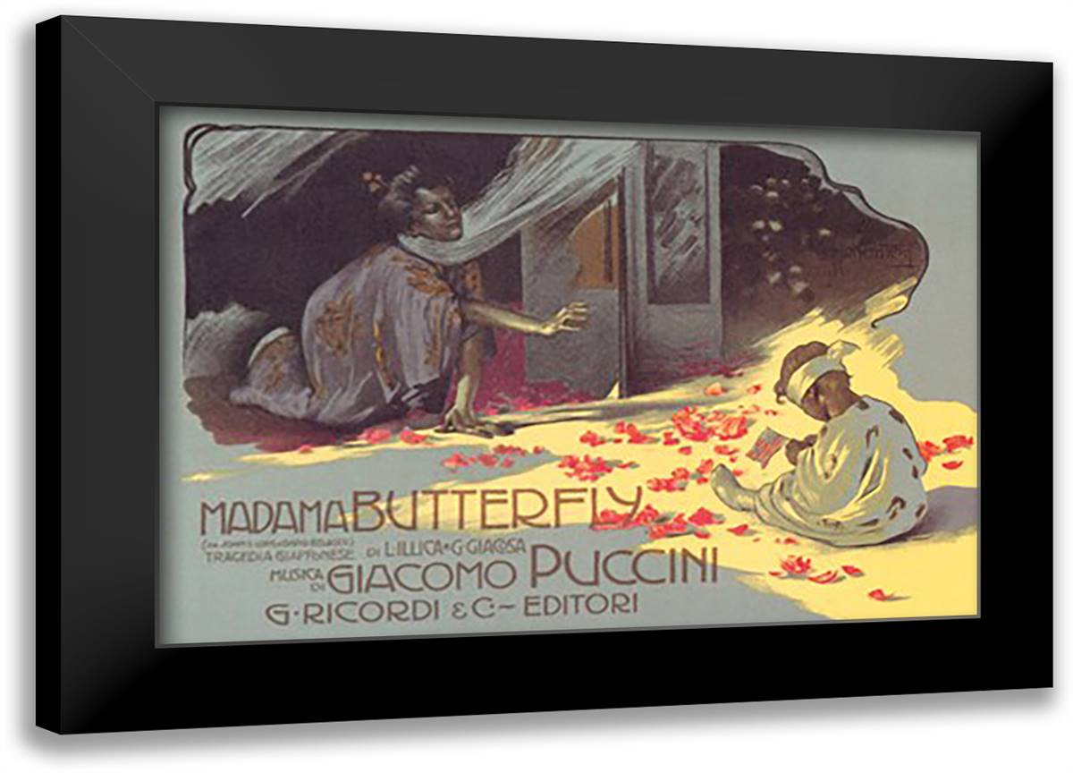 Madama Butterfly: The Struggle 22x16 Black Modern Wood Framed Art Print Poster