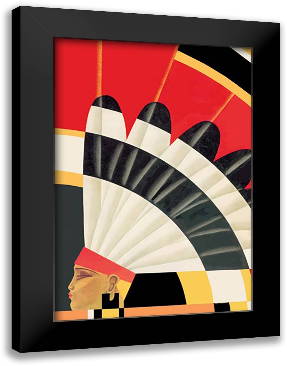 Asia Magazine: Assamese Dancer 16x22 Black Modern Wood Framed Art Print Poster by McIntosh, Frank