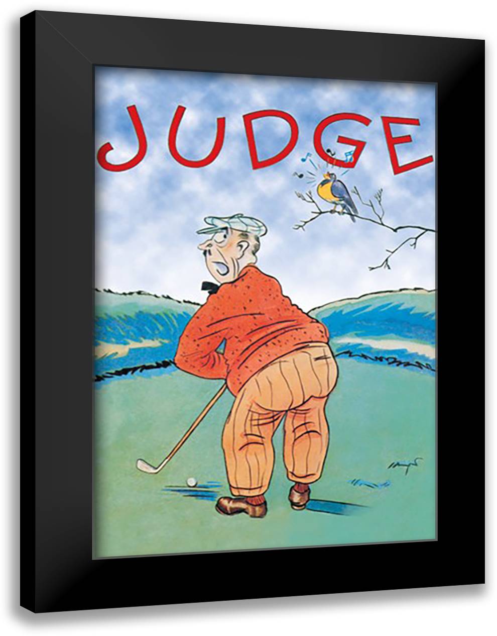 Judge: Distractions 16x22 Black Modern Wood Framed Art Print Poster