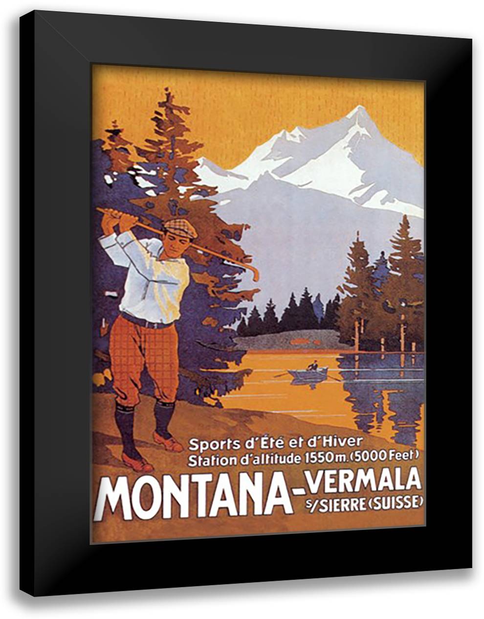 Montana - Vermala 16x22 Black Modern Wood Framed Art Print Poster