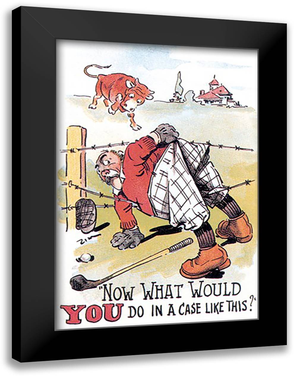 Now What Would You Do in a Case Like this? 16x22 Black Modern Wood Framed Art Print Poster