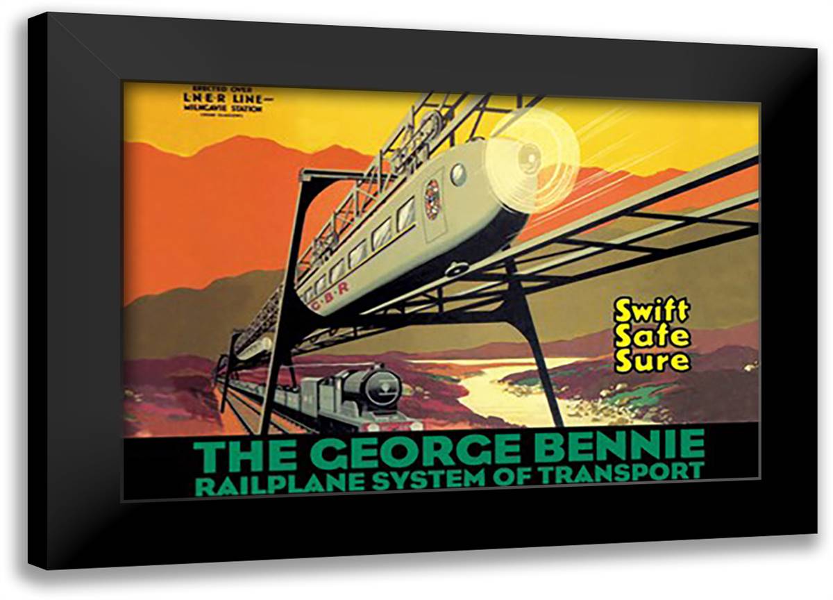 George Bennie 22x16 Black Modern Wood Framed Art Print Poster