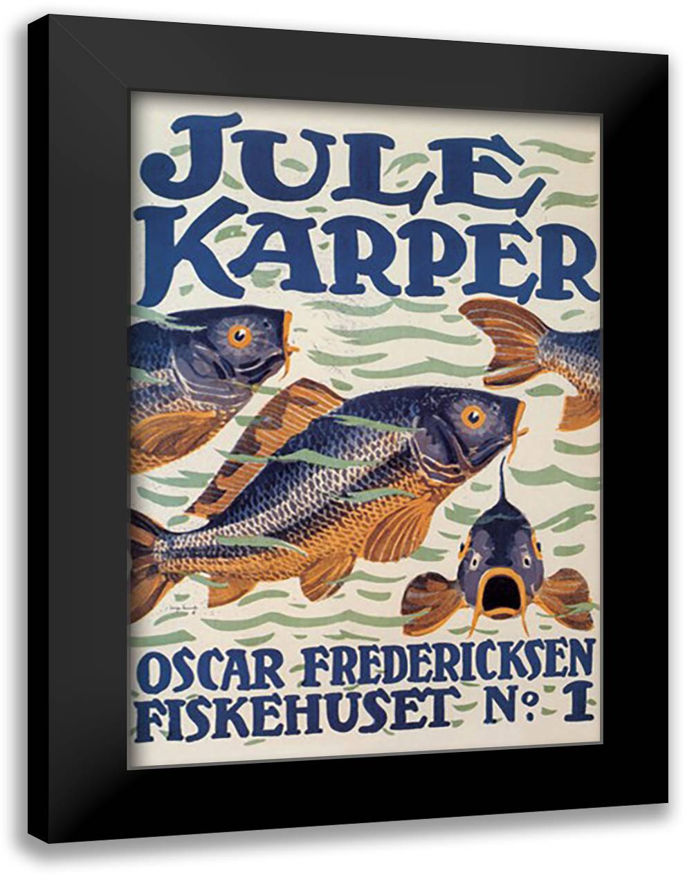 Jule Karper 16x22 Black Modern Wood Framed Art Print Poster by Lund, Aage
