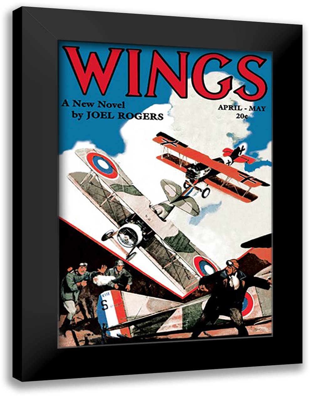 Wings 16x22 Black Modern Wood Framed Art Print Poster by Belarski, Rudolph