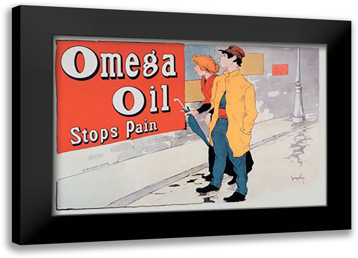 Omega 22x16 Black Modern Wood Framed Art Print Poster by Fay, G.
