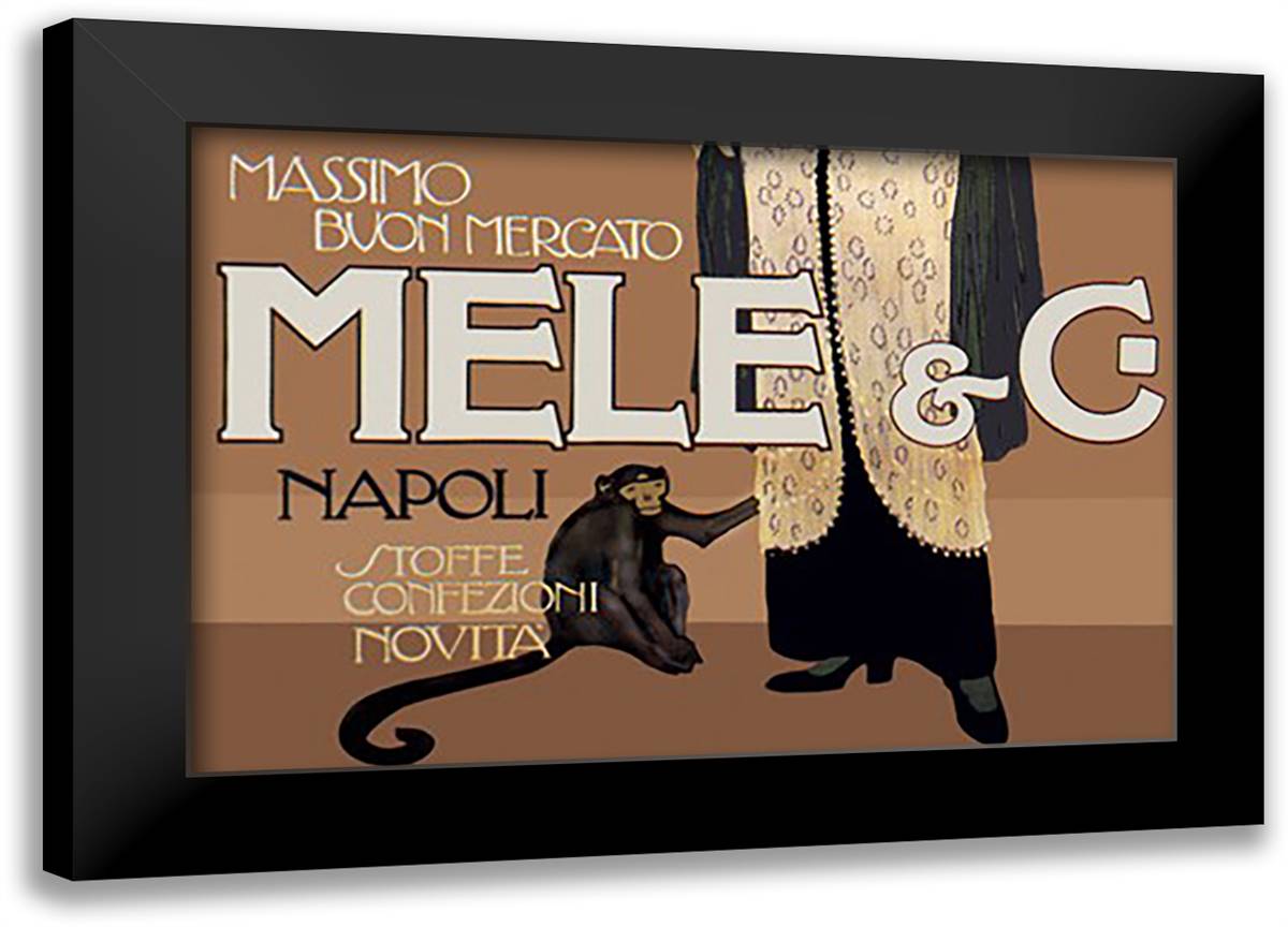 Mele and C 22x16 Black Modern Wood Framed Art Print Poster by Terzi, Aleardo