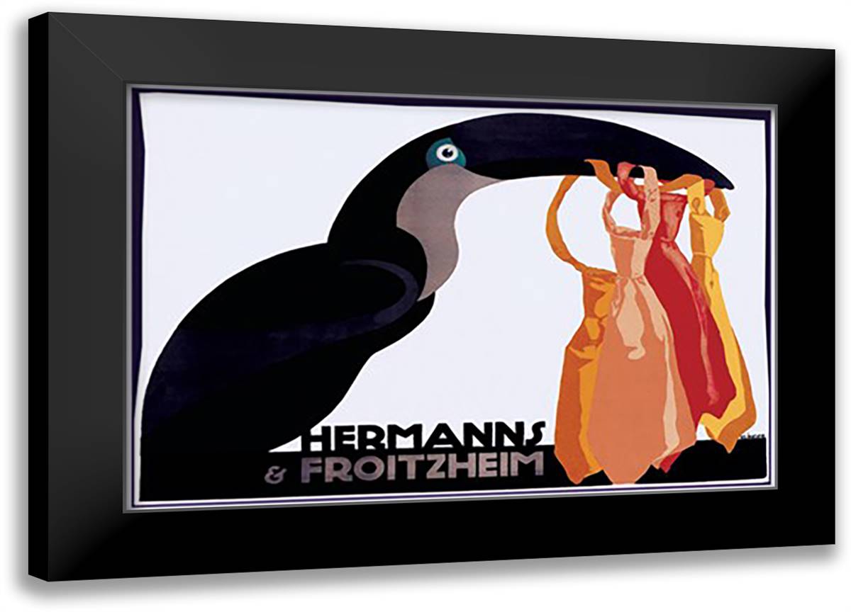 Hermanns und Froitzheim 22x16 Black Modern Wood Framed Art Print Poster by Klinger