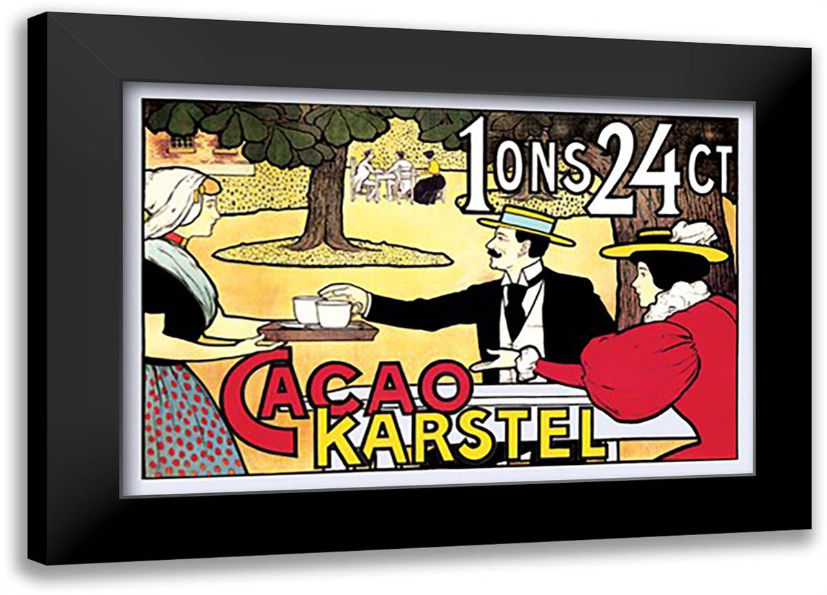 Karstel Cocoa 22x16 Black Modern Wood Framed Art Print Poster by Caspel, Johan Georg Van