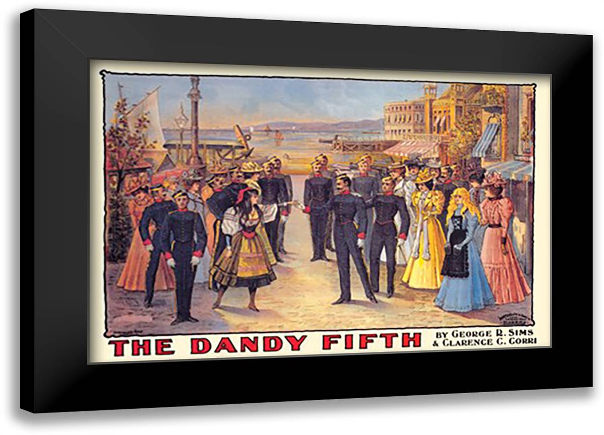 Dandy Fifth 22x16 Black Modern Wood Framed Art Print Poster by Ransom, Sidney