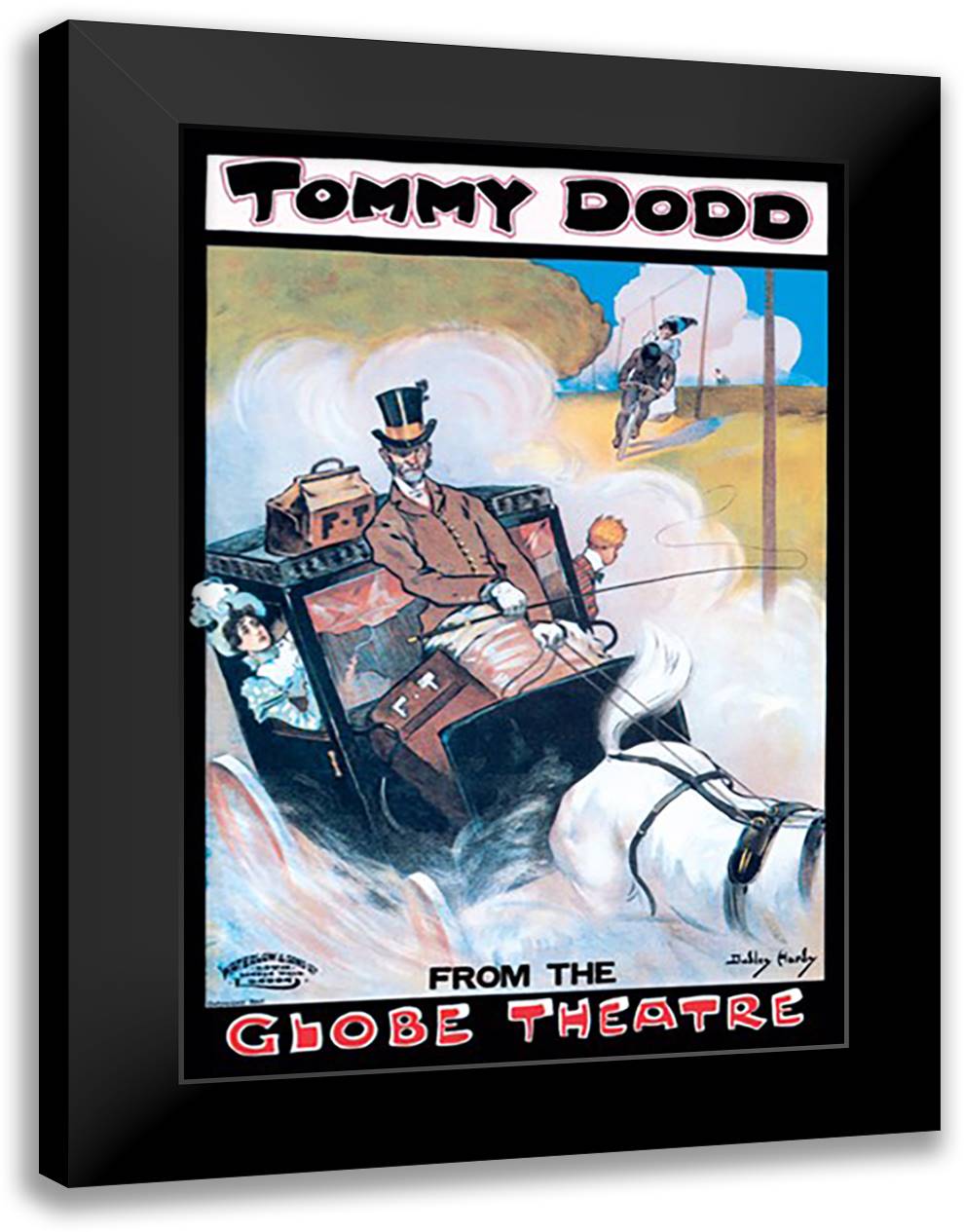 Tommy Dodd from the Globe Theatre 16x22 Black Modern Wood Framed Art Print Poster by Hardy, D.