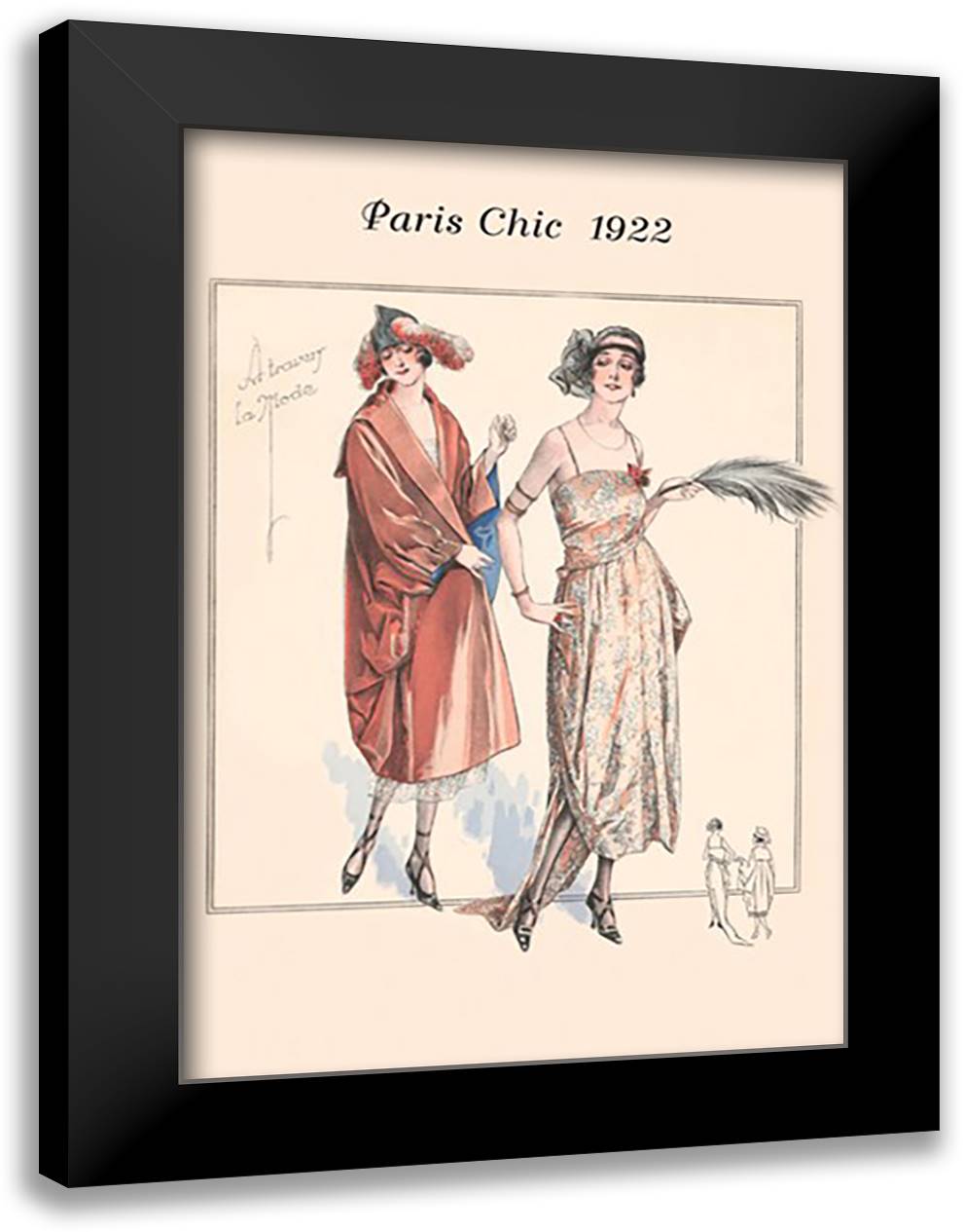 Party Clothes 16x22 Black Modern Wood Framed Art Print Poster