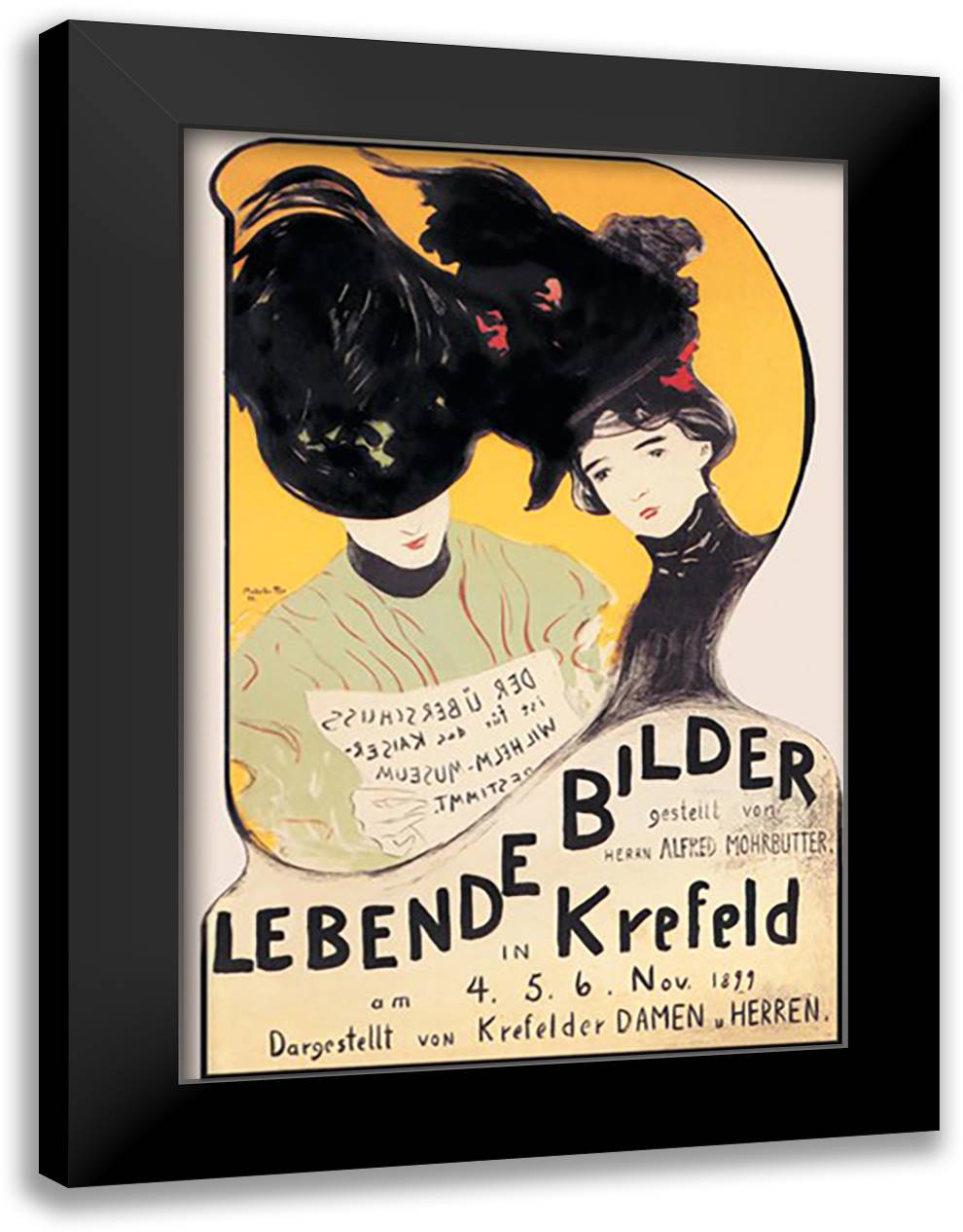 Lebende Bilder 16x22 Black Modern Wood Framed Art Print Poster
