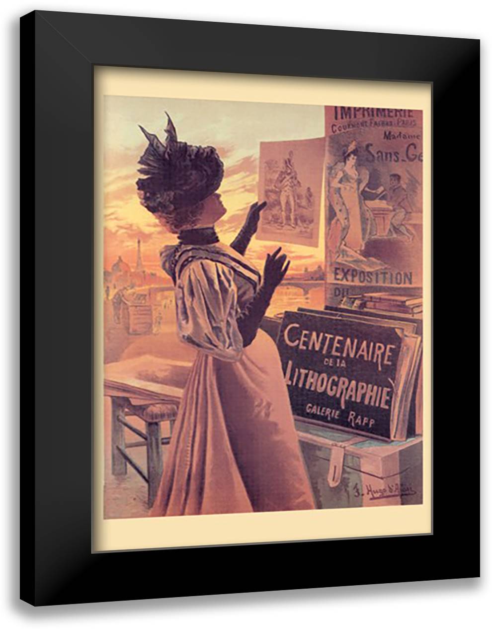 Madame Sans Gene 16x22 Black Modern Wood Framed Art Print Poster