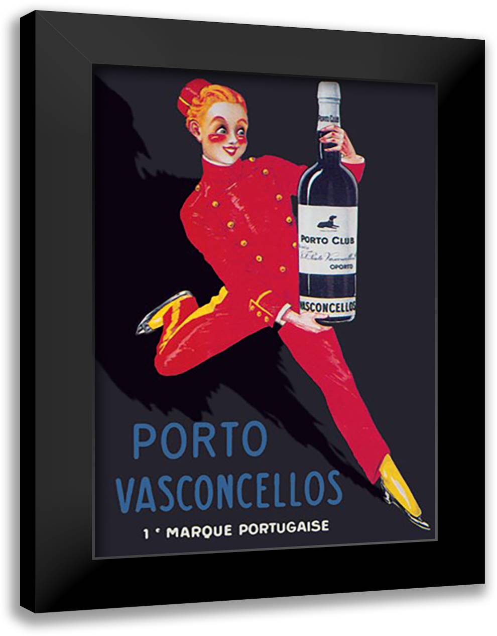 Porto Vasconcellos 16x22 Black Modern Wood Framed Art Print Poster