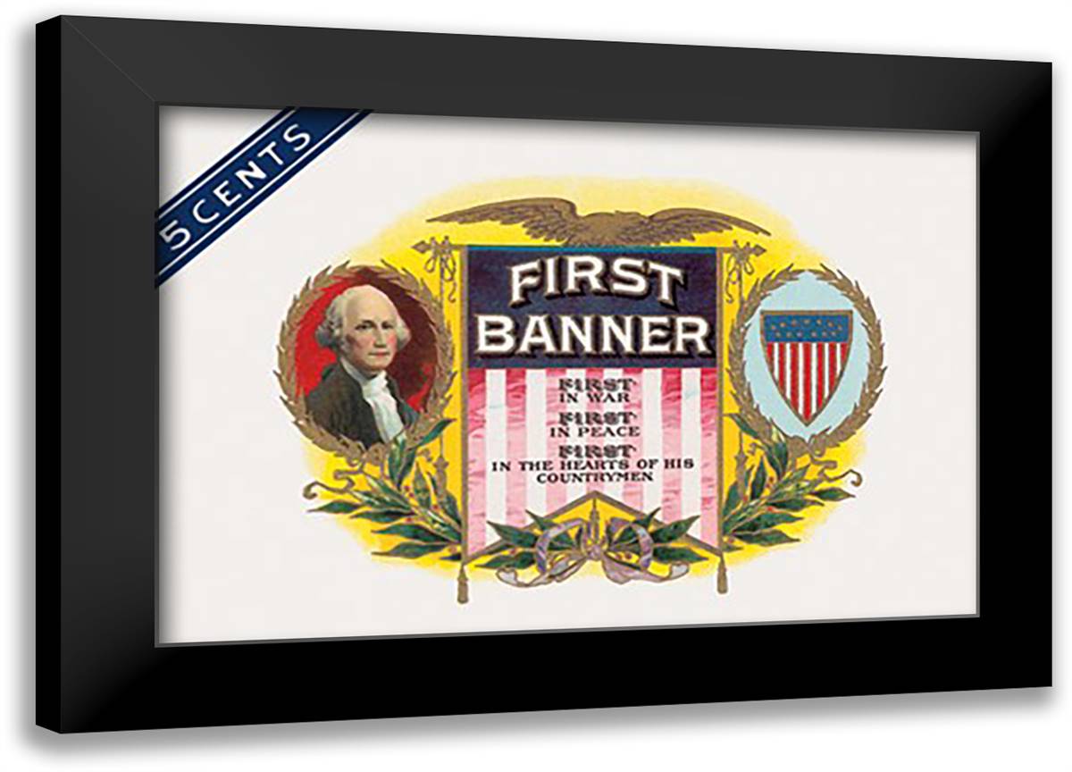 First Banner 22x16 Black Modern Wood Framed Art Print Poster
