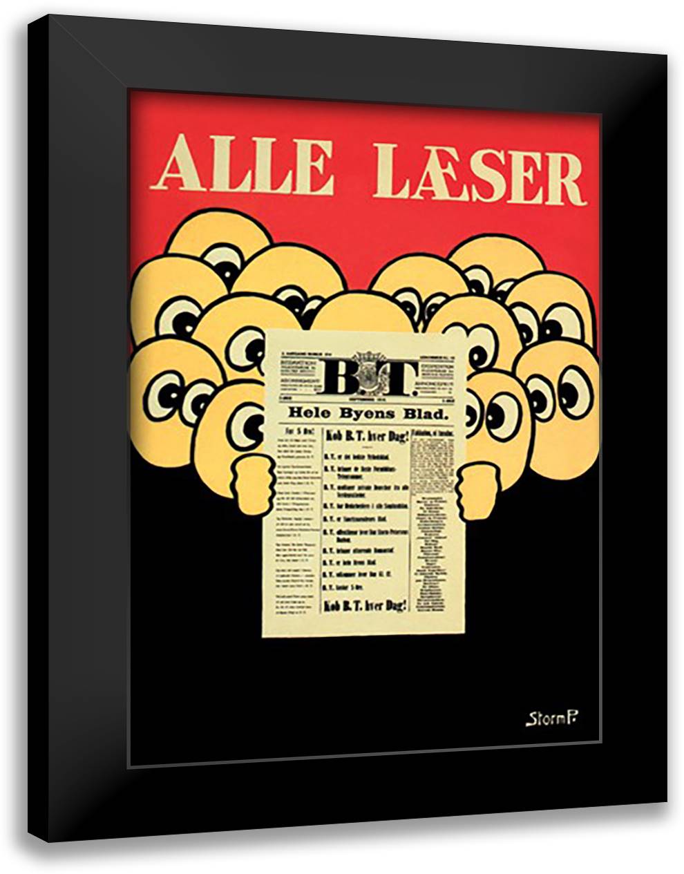 Alle Laeser 16x22 Black Modern Wood Framed Art Print Poster by Petersen, Robert Storm