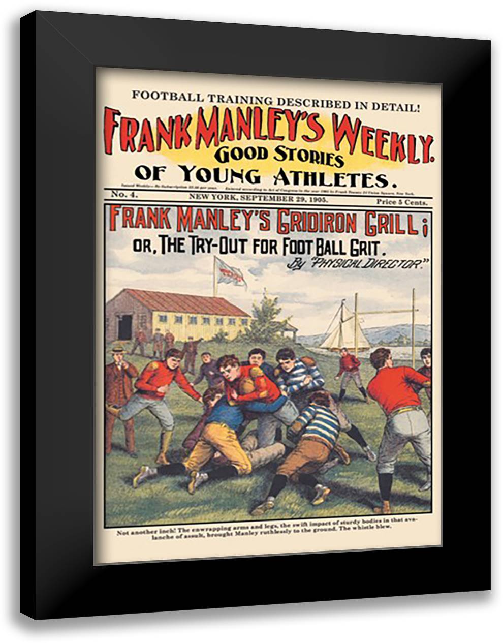 Frank Manley'sGridion Grill 16x22 Black Modern Wood Framed Art Print Poster
