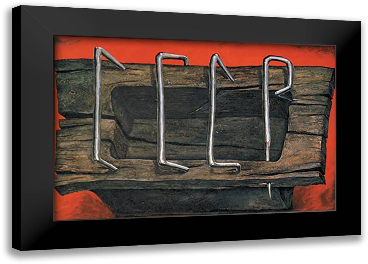 CCCP 22x16 Black Modern Wood Framed Art Print Poster by Shlykov, Gennadii