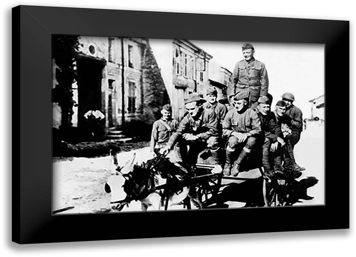 Going East 22x16 Black Modern Wood Framed Art Print Poster