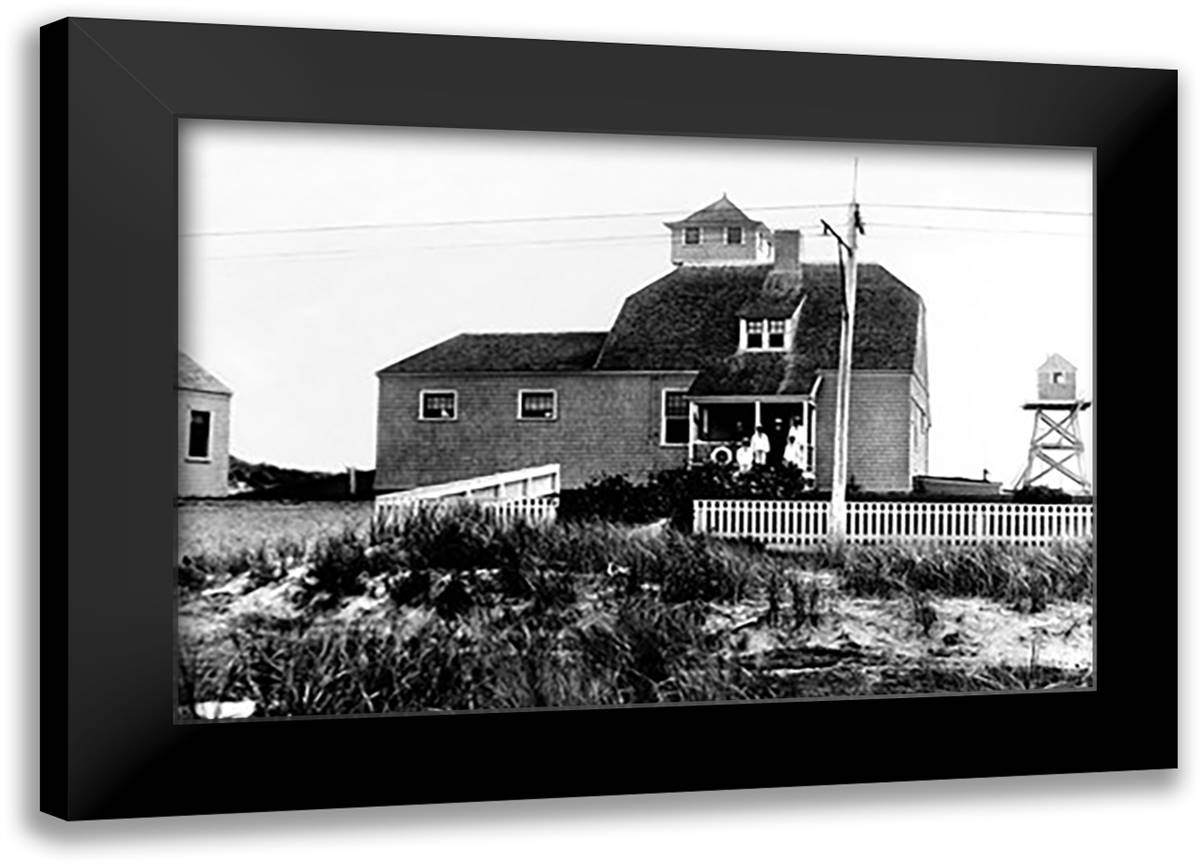 Life Saving Station Salisbury Beach, Massachusetts 22x16 Black Modern Wood Framed Art Print Poster