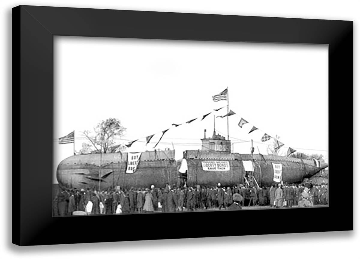 U-C-5 Exhibited in Central Park 22x16 Black Modern Wood Framed Art Print Poster by Herbet