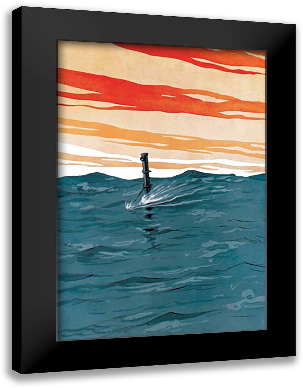 Assassin 16x22 Black Modern Wood Framed Art Print Poster by Kilvert, Cory