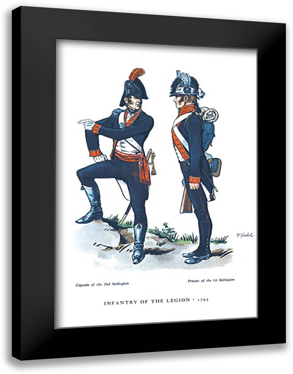 Infantry of the Legion, 1795 16x22 Black Modern Wood Framed Art Print Poster