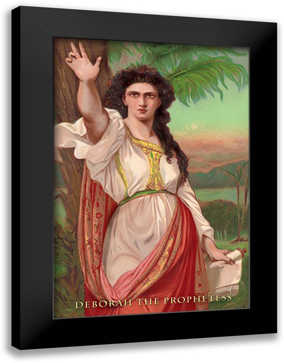 Deborah the Prophetess 16x22 Black Modern Wood Framed Art Print Poster