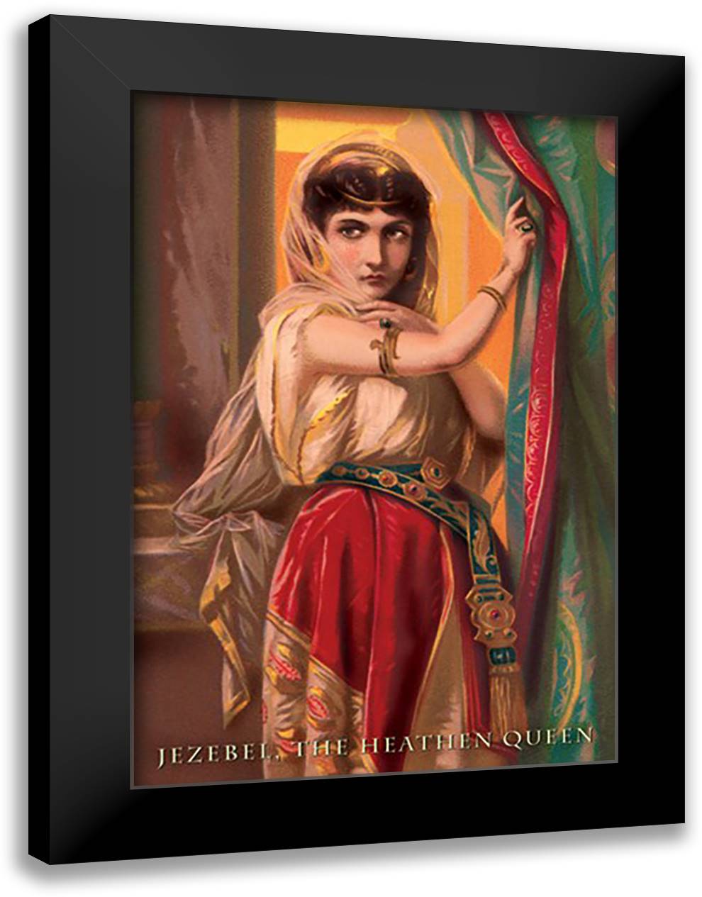 Jezebel, The Heathen Queen 16x22 Black Modern Wood Framed Art Print Poster