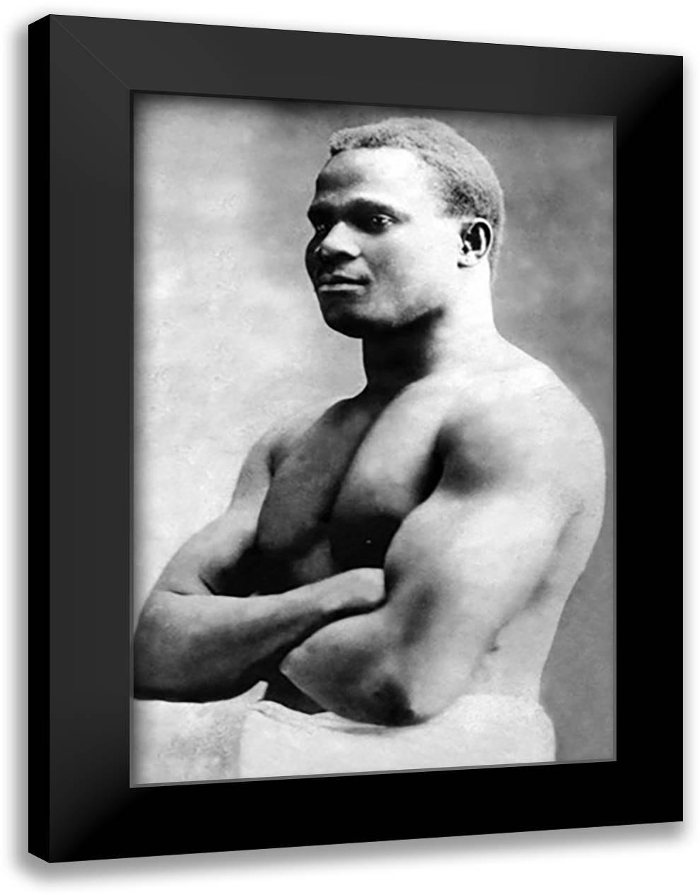 Russian with Arms Folded 16x22 Black Modern Wood Framed Art Print Poster