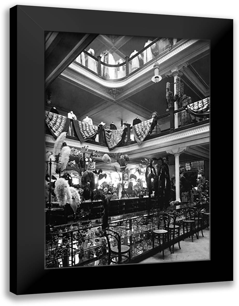 Pontings, London 16x22 Black Modern Wood Framed Art Print Poster