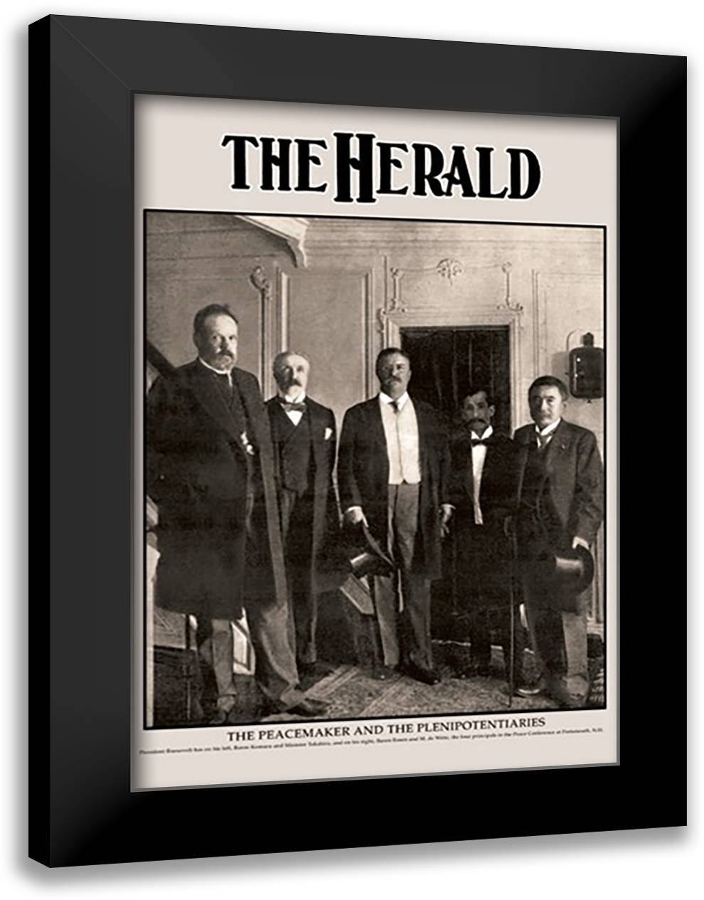 Peacemaker and the Plenipotentiaries 16x22 Black Modern Wood Framed Art Print Poster