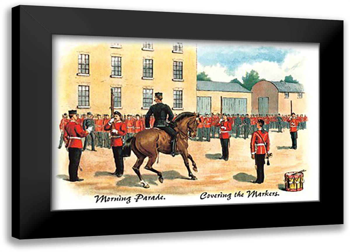 Morning Parade: Covering the Markers 22x16 Black Modern Wood Framed Art Print Poster by Simkin, Richard