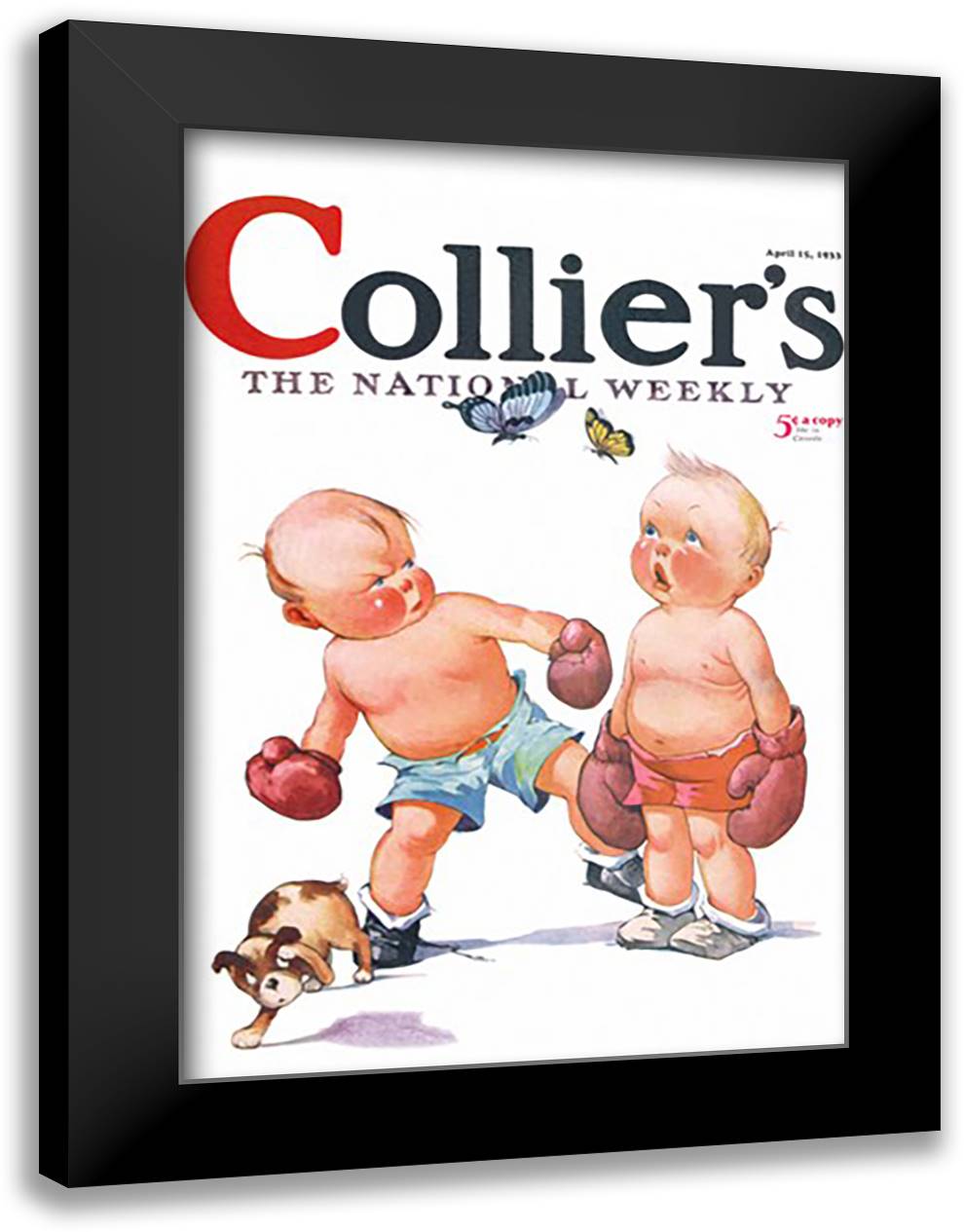 You Punch Like a Baby 16x22 Black Modern Wood Framed Art Print Poster by Colliers