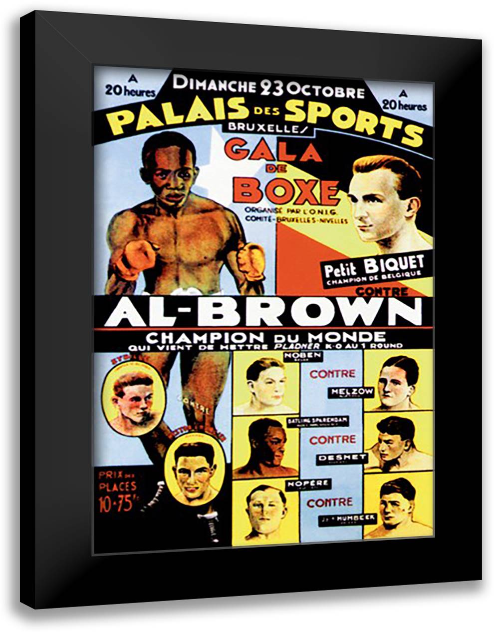 Gala of Boxing - Palace of Sport 16x22 Black Modern Wood Framed Art Print Poster
