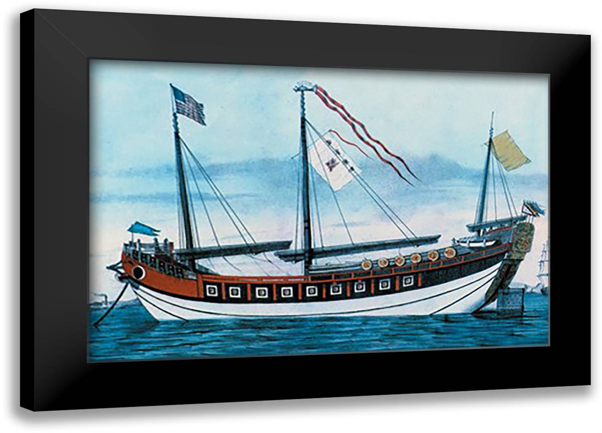 Kexing 22x16 Black Modern Wood Framed Art Print Poster by Currier, Nathaniel
