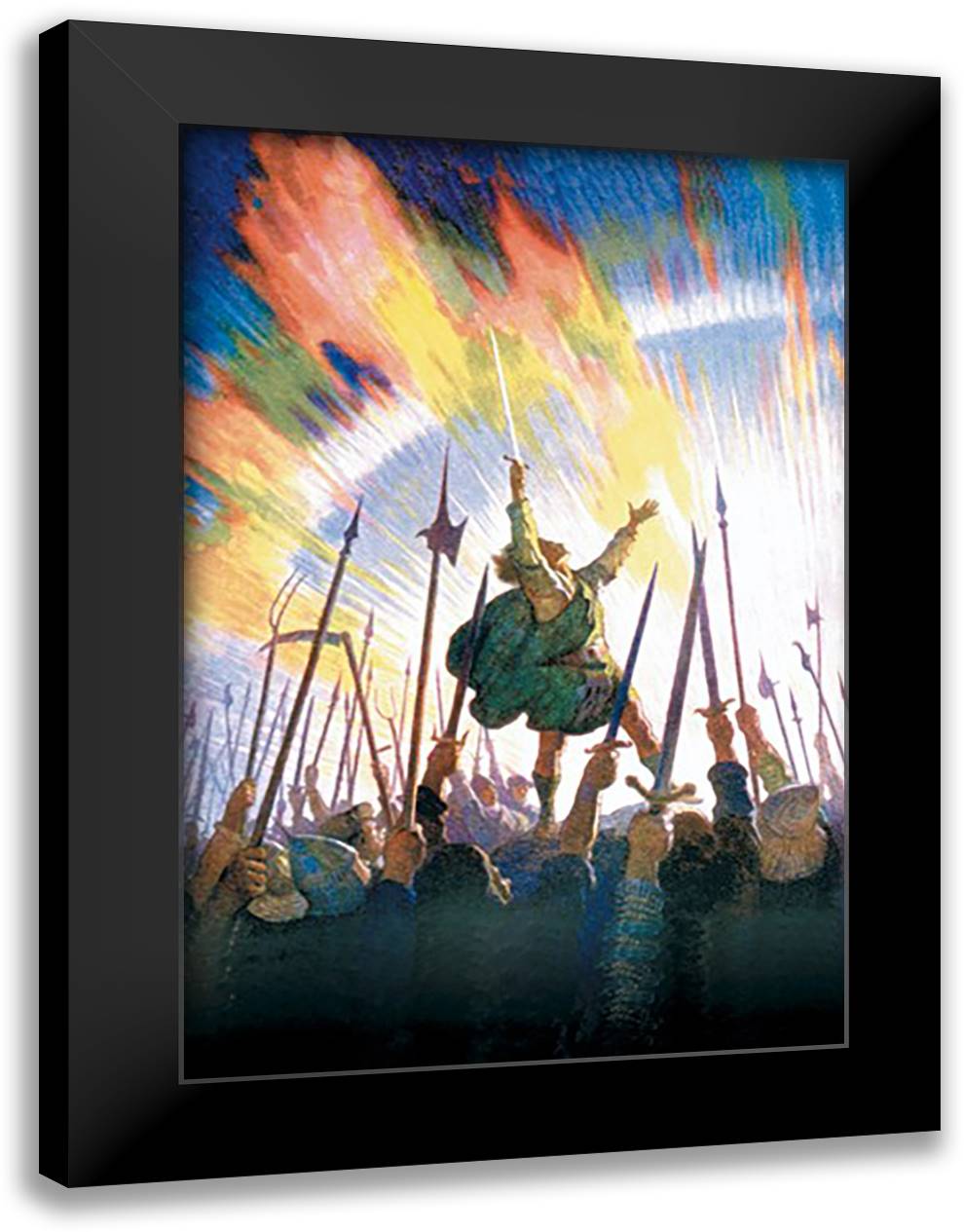 Pledge 16x22 Black Modern Wood Framed Art Print Poster by Wyeth, Newell Convers