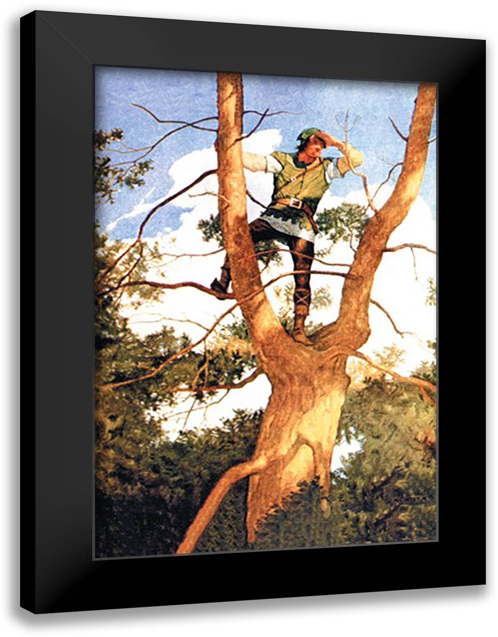 In the Fork 16x22 Black Modern Wood Framed Art Print Poster by Wyeth, Newell Convers