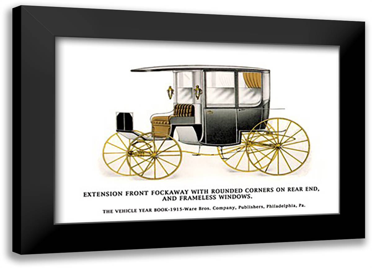 Extension Front Rockaway 22x16 Black Modern Wood Framed Art Print Poster