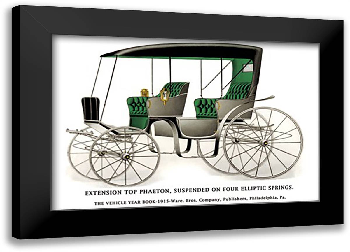 Extension Top Phaeton 22x16 Black Modern Wood Framed Art Print Poster