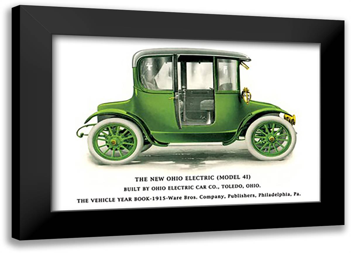 New Ohio Electric (Model 4I) 22x16 Black Modern Wood Framed Art Print Poster
