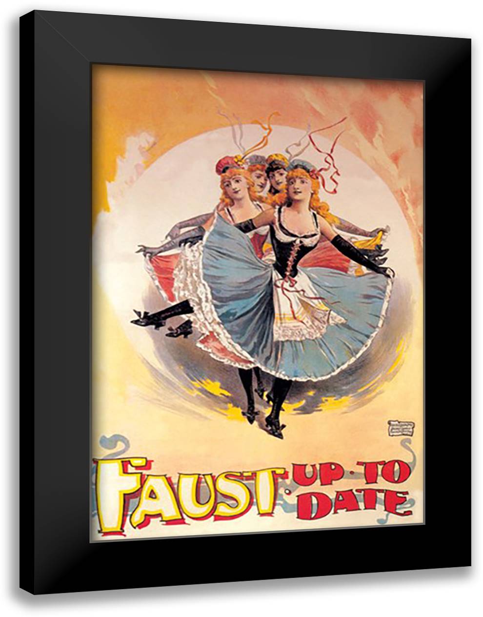 Faust Up to Date 16x22 Black Modern Wood Framed Art Print Poster by Browne, John Stewart