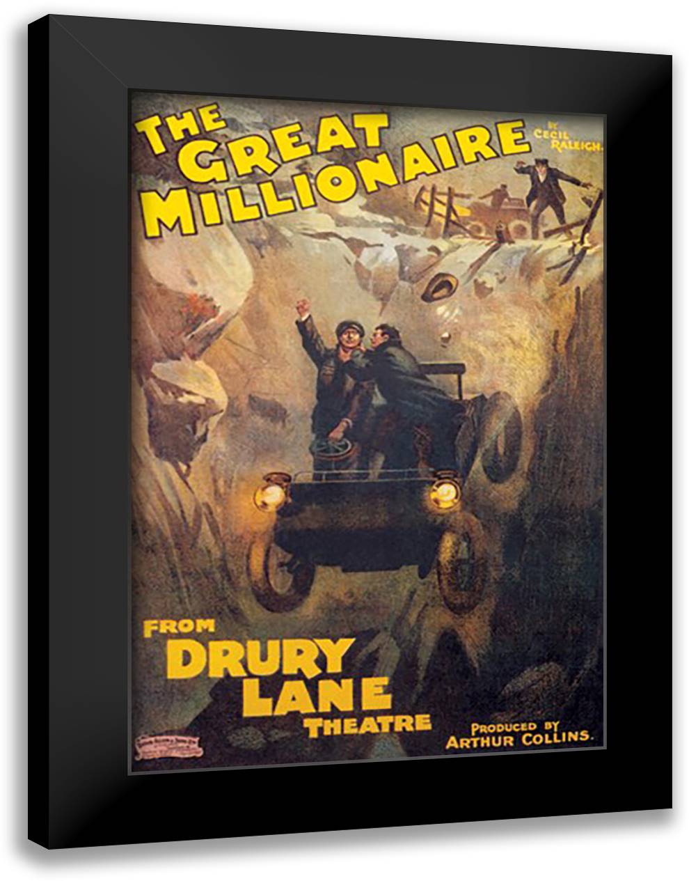 Great Millionaire 16x22 Black Modern Wood Framed Art Print Poster by Kinsella, Edward Patrick