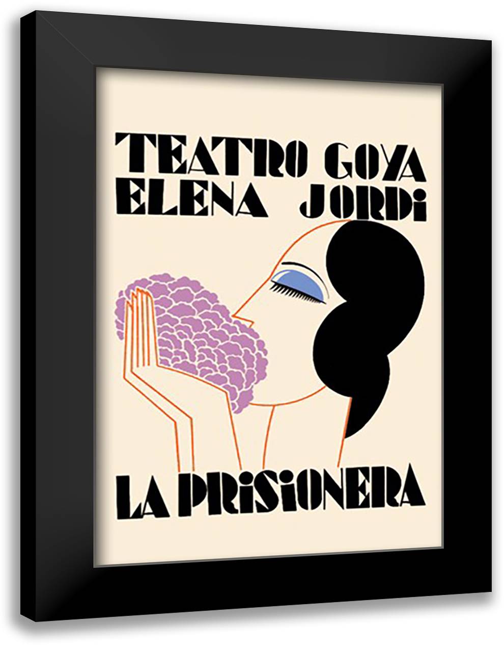 Goya Theater: The Prisoner 16x22 Black Modern Wood Framed Art Print Poster