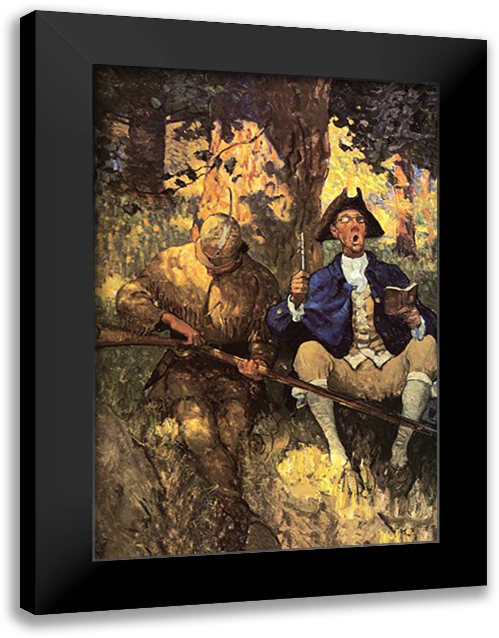 David Gamut 16x22 Black Modern Wood Framed Art Print Poster by Wyeth, Newell Convers