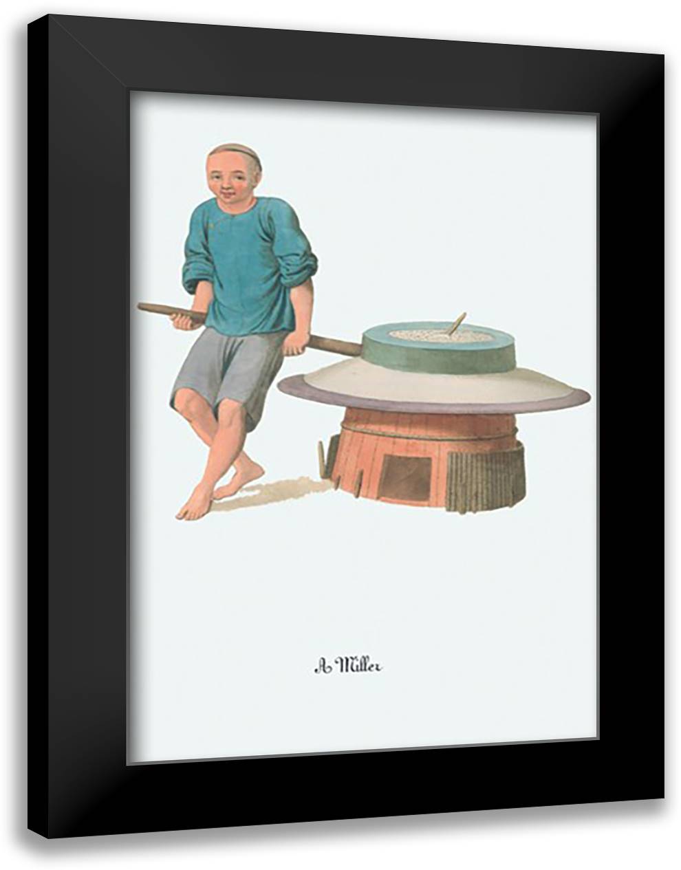 Miller 16x22 Black Modern Wood Framed Art Print Poster by Malon, George Henry