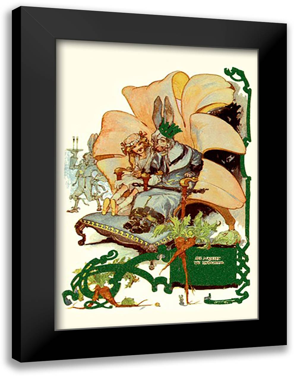 Dorothy and the King 16x22 Black Modern Wood Framed Art Print Poster by Neill, John R.
