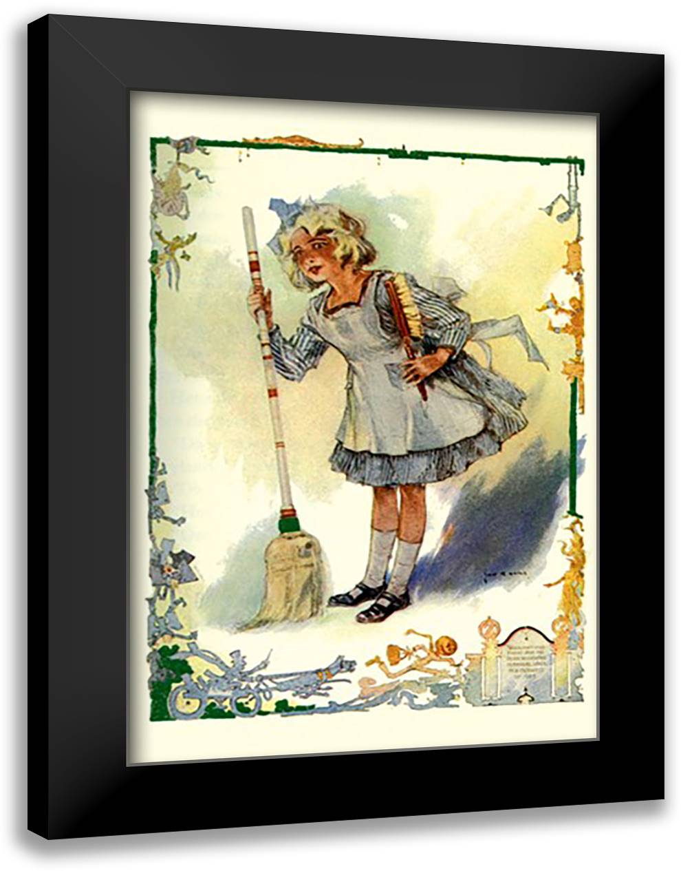 Dorothy 16x22 Black Modern Wood Framed Art Print Poster by Neill, John R.