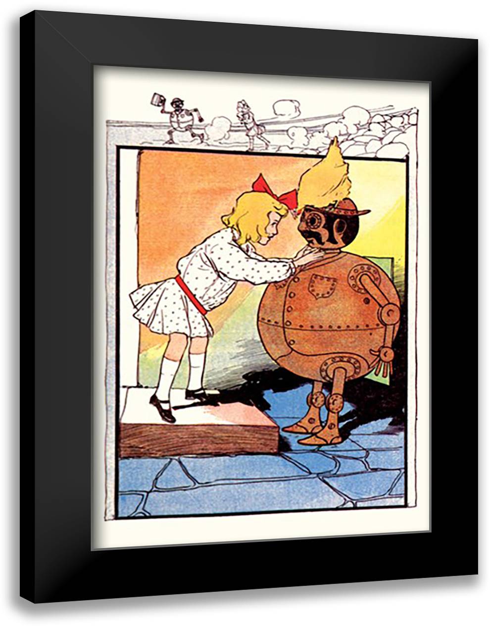 Copper Man 16x22 Black Modern Wood Framed Art Print Poster by Neill, John R.