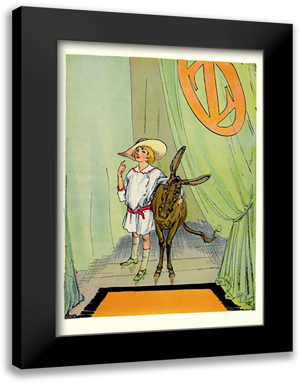 Betsy Bobbin and Hank 16x22 Black Modern Wood Framed Art Print Poster by Neill, John R.